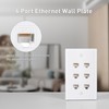 ZoeRax Ethernet Wall Plate Outlet, 6 Port Matte Keystone Wall