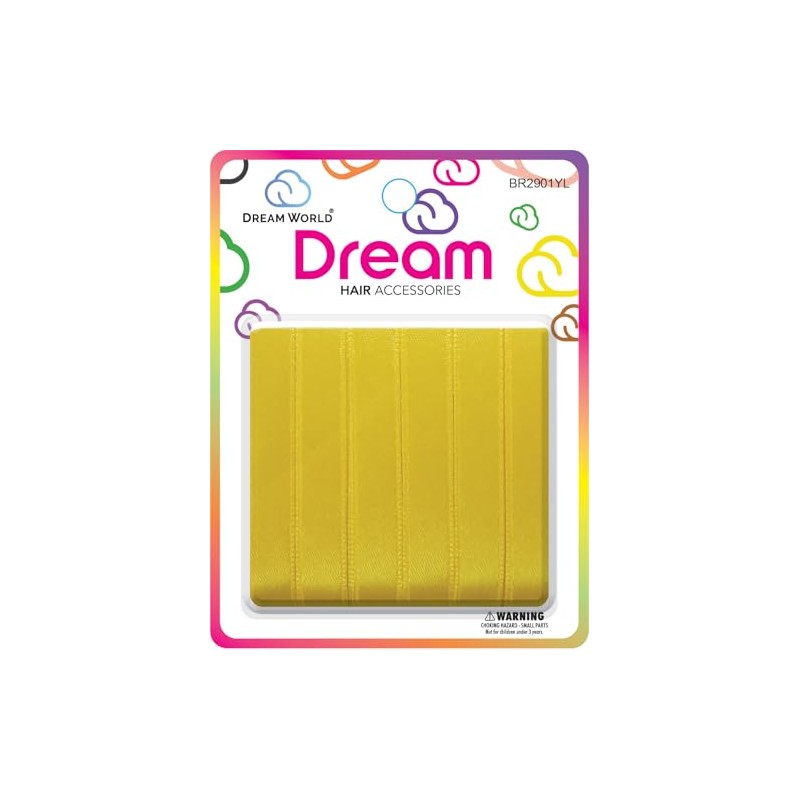 Dream World Hair Ribbons Yellow 6 Piece Pack