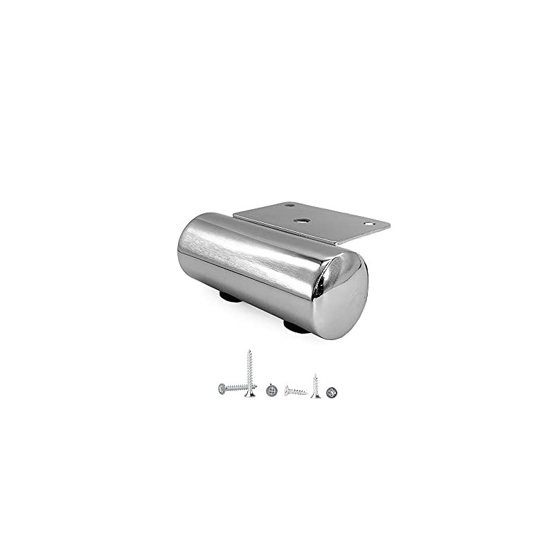 Gloss Chrome Furniture Legs 44mm Height Metal Legs Round Diameter
