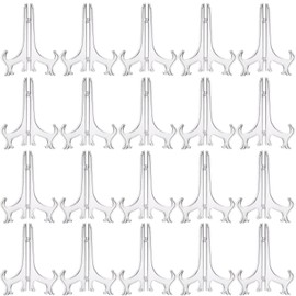 DFsucces 20 Piece Collection Shelf Medal Base Acrylic Transparent Card Display Stand Can Badge Display Collection (M Size)