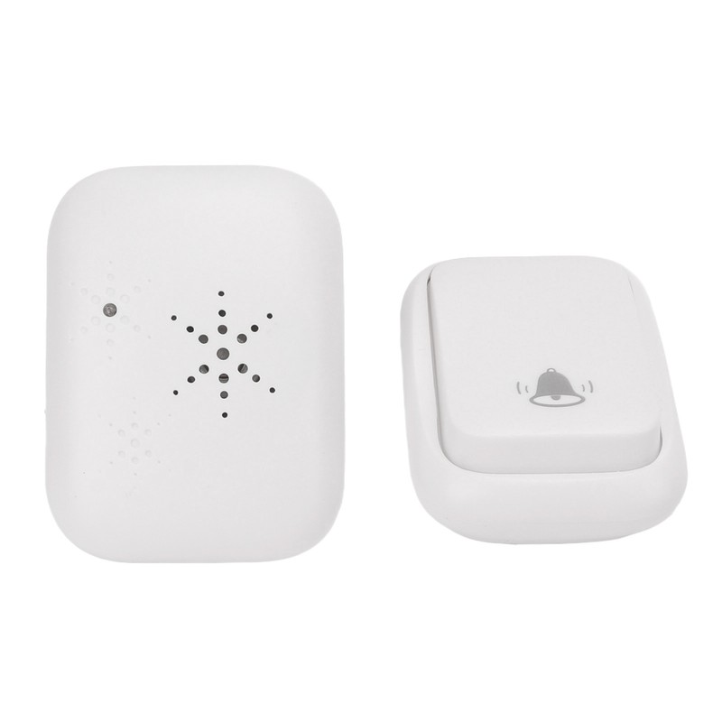 Self Generated Wireless Doorbell Set 38 Ringtones 4 Level Adjustable