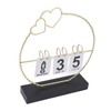 Perpetual Flip Calendar with LED Light Durable Construction Metal Art