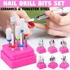 7 Pcs Nail Drill Bit Set Tungsten Carbide Diamond Nail