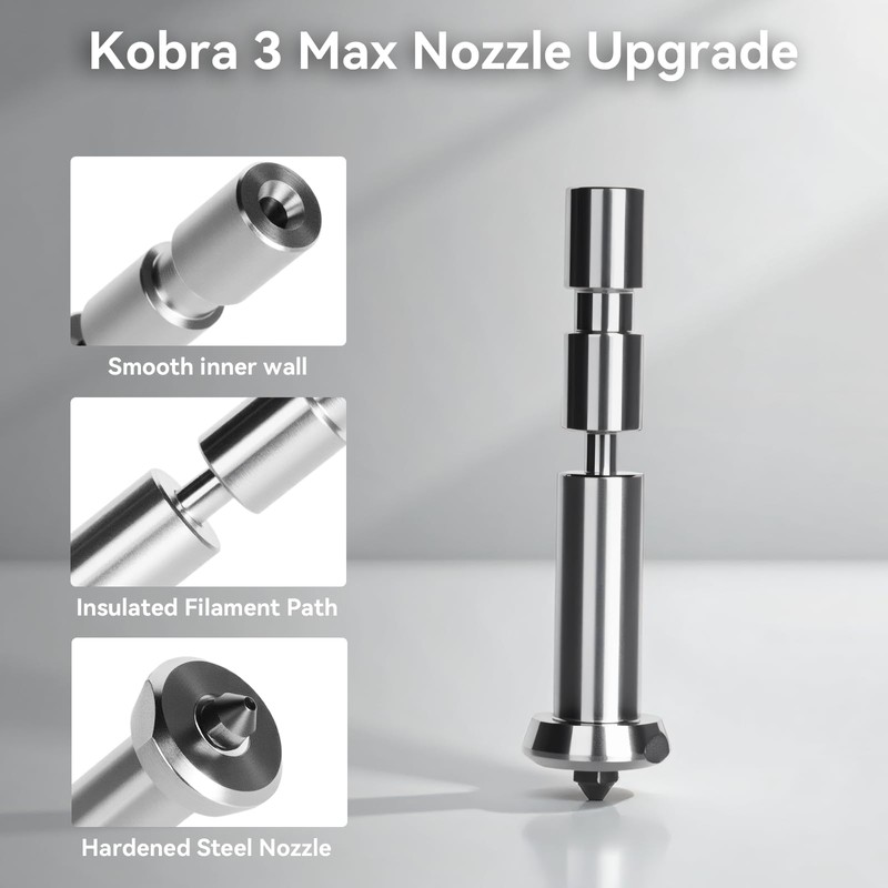 Upgraded Kobra 3 Max Combo Quick-Swap 0.4mm Hardened Steel Nozzle