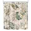 Mitpok Summer Tropical Leaves Shower Curtain 60Wx72H Green Palm Floral
