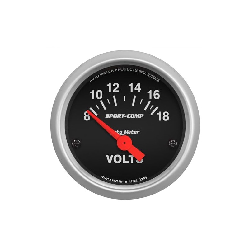 Auto Meter 3391 SPORT-COMP Voltmeter Gauge