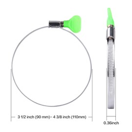 12pack 4 Inch Key Hose Clamp Key-Type Adjustable Stainless Steel Hose Clamps, dust collection hose clamps, air hose clamps, Pipe Clamp, Worm Gear Clamps, Dryer Vent Clamp, Thumb Screw Metal Clamp