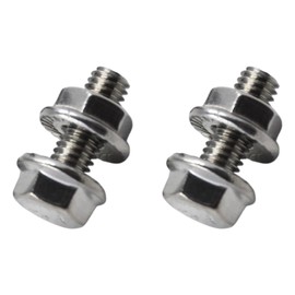 Tendparts 2PCS 19M7775 14M7303 Hex Flanged Bolt and Nut Set Compatible with John Deere Lawn Tractor D100 D110 L100 L110 LX186 LX188 SST16 SST18 X485 X585 Replace Battery Terminal Bolts Nuts Set