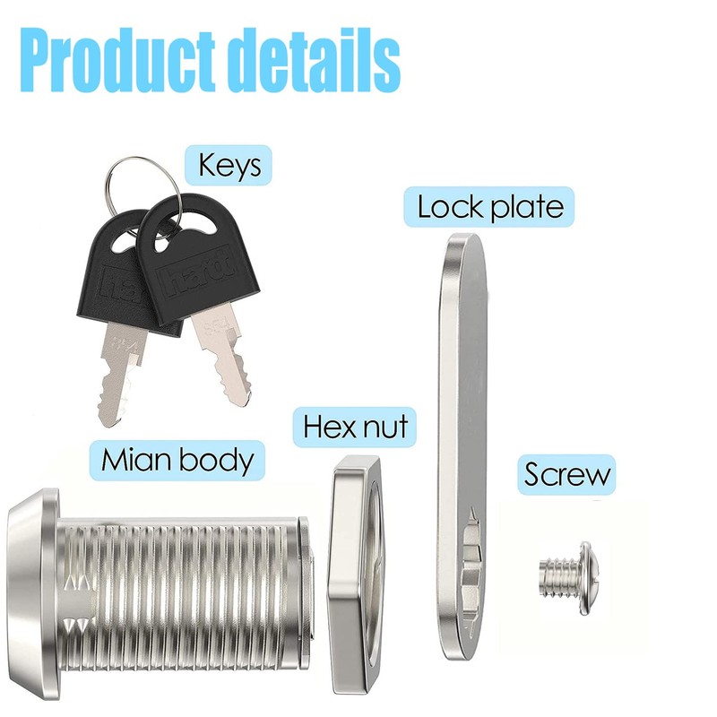 Litensh 25mm Security Mailbox Lock, Mailbox Lock, Cabinet Drawer Cam