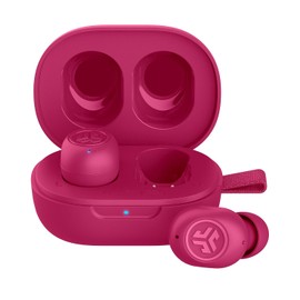 JLab JBuds Mini True Wireless Earbuds, Headphones In Ear, Bluetooth Earphones with Microphone, Wireless Ear Buds, TWS Bluetooth Earbuds with Mic, USB Charging Case, Dual Connect, EQ3 Sound, Pink