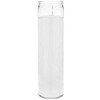Brilux 2 Classic White Candles in Glass, 8-INCHES Tall