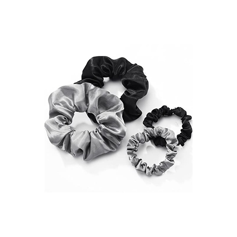 24 Ligas para Cabello de Satén Bandas Elásticas Sedosas Coleteros