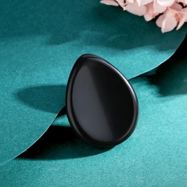 XIANNVXI Obsidian Crystals Worry Stones Worry Stones Gemstones Healing Stones Crystals Palm Stone Teardrop Shape