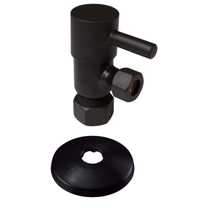 Westbrass D105QR-12 Round Lever 1/4-Turn Angle Stop 1/2" Copper x