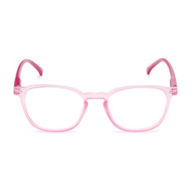 Readers.com Reading Glasses: The Alistair Reader, Plastic Retro Square Style for Men and Women - Matte Pink, 1.75