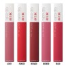 Pack X 5 Labiales Super Stay Matte Ink Maybelline Rojo
