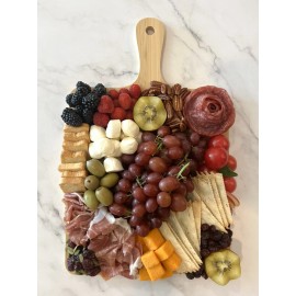 Invisioncorp 6pc 16x10" Bulk Plain Bamboo Serving Tray, Charcuterie Platter Cutting Board Set