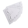 100PCS Eyebrow Ruler Stencils Clear Scale Transparent Adhesive Eyebrow Designer