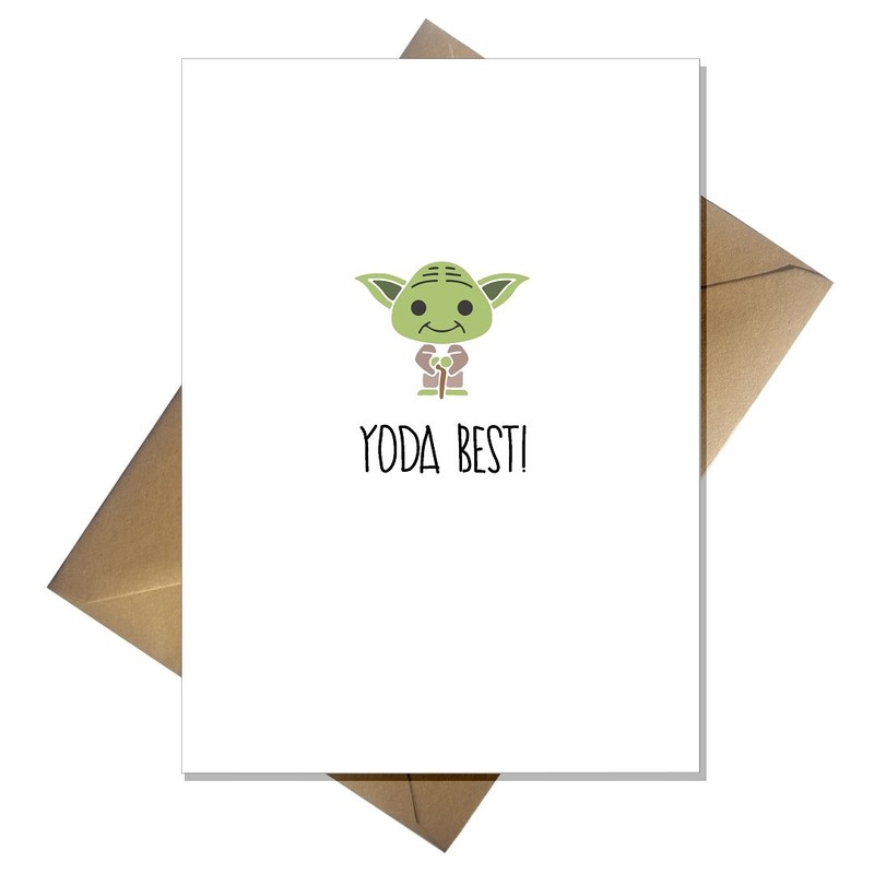 Funny Cute Yoda Birthday/Anniversary Card - Yoda Best!
