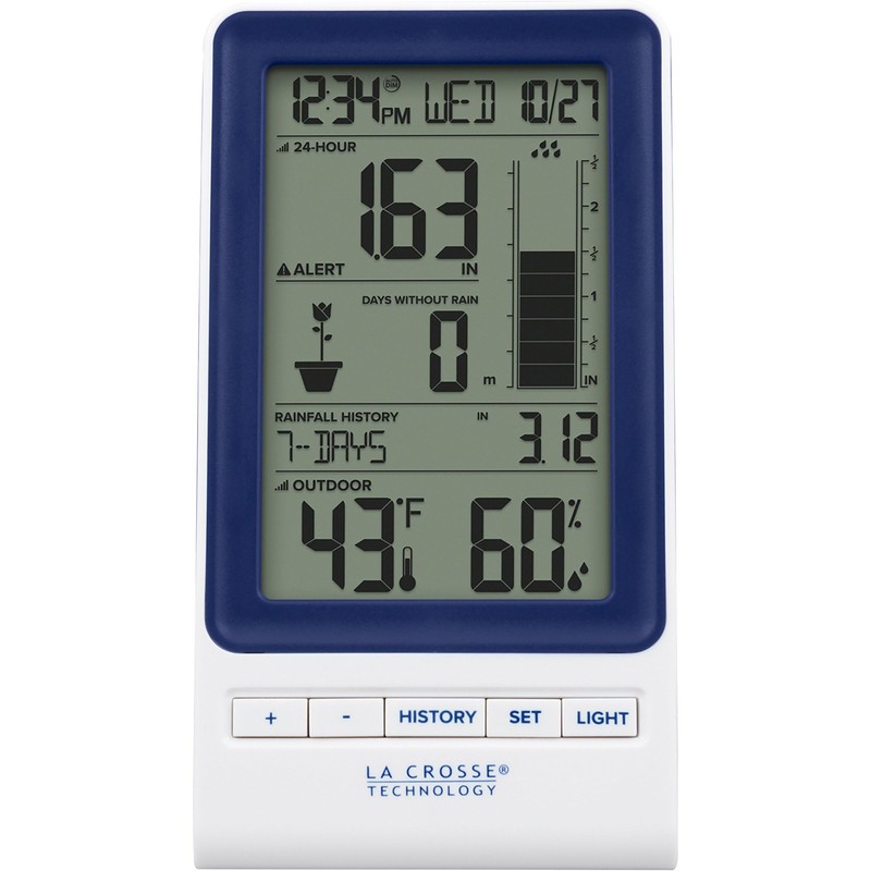 La Crosse Technology 724-1415BL Wireless Rain Station with Temperature and