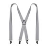 Alizeal Solid Skinny Suspenders X Shape for Men with 4
