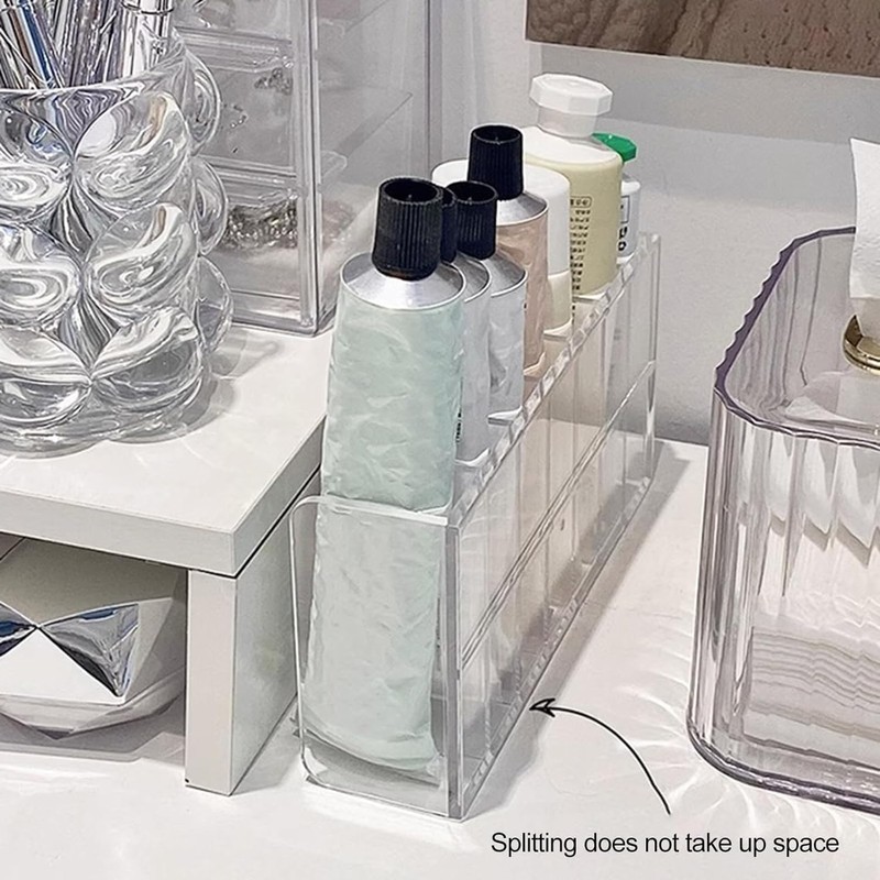 1pc Clear Eyeshadow Palette Makeup Organizer,Money Storage Rack,Multifunctional Desktop Cash