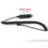 CAR Coiled Power Cord Compatible Replacement for Cobra XRS-9945, XRS-9955,
