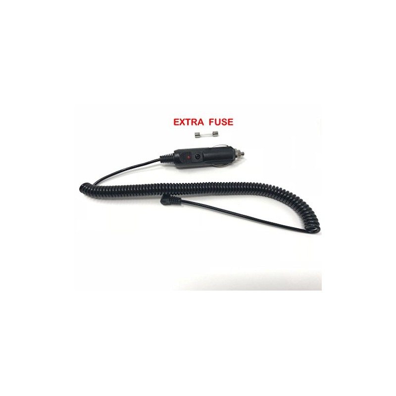 CAR Coiled Power Cord Compatible Replacement for Cobra XRS-9945, XRS-9955,