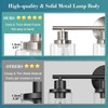 Unicozin 3 Light Vanity Lights, Brushed Nickel Wall Sconce Light