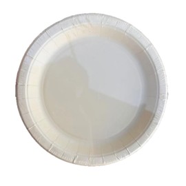 CUSINIUM 100 Pack, 9-Inch Ivory Paper Plates - Great for Weddings, Birthdays & Family Dinners