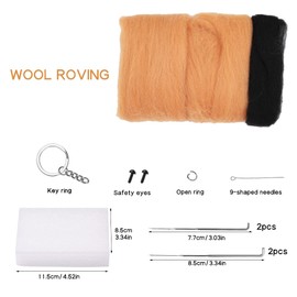 QMNNMA Needle Felting Kit, Animals Needle Felting Set, DIY Wool Felt Materials Set with Felting Tool and Instruction for Needle Felting Craft Project and DIY Handmade