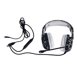 M1 Wired Gaming Headset Clear Sound Output Over Ear Headphone with Microphone for Computer Camouflage Color Cool Black Camo