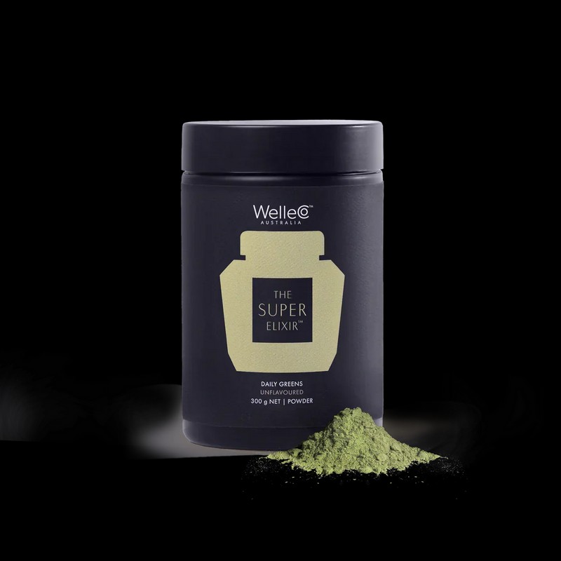 WelleCo The Super Elixir Greens Jar 300g, Mixed Berry