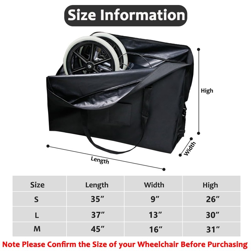 Wheelchair Travel Bag – 600D Waterproof Transport Cover for Folding