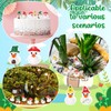 GGSTDDUP 60pcs Mushroom Resin Ducks, Tiny Mushroom Ducks Figurines