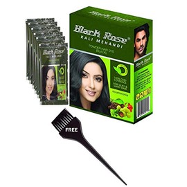 SSR 30 Bolsitas Negro Rosa Kali Mehandi Pelo Herbal Negro 10G Cada Uno Con Cepillo de Tinte para El Cabello Gratis