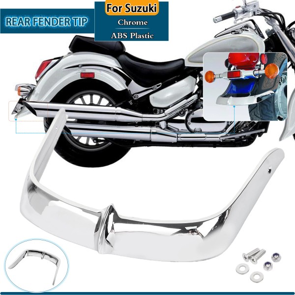 Unbranded Chrome Rear Fender Tip Trim For Suzuki Boulevard C50