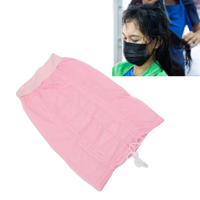 4pcs Hair Net Plopping Hat Drawstring Adjust Strap Washable Reusable