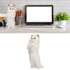 Furry Cat Figurine Realistic Simulated Adorable Lovely Decorative Plush Cat