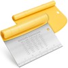 Urbanstrive Bench Scraper for Baking, Stainless Steel Dough Cutter and