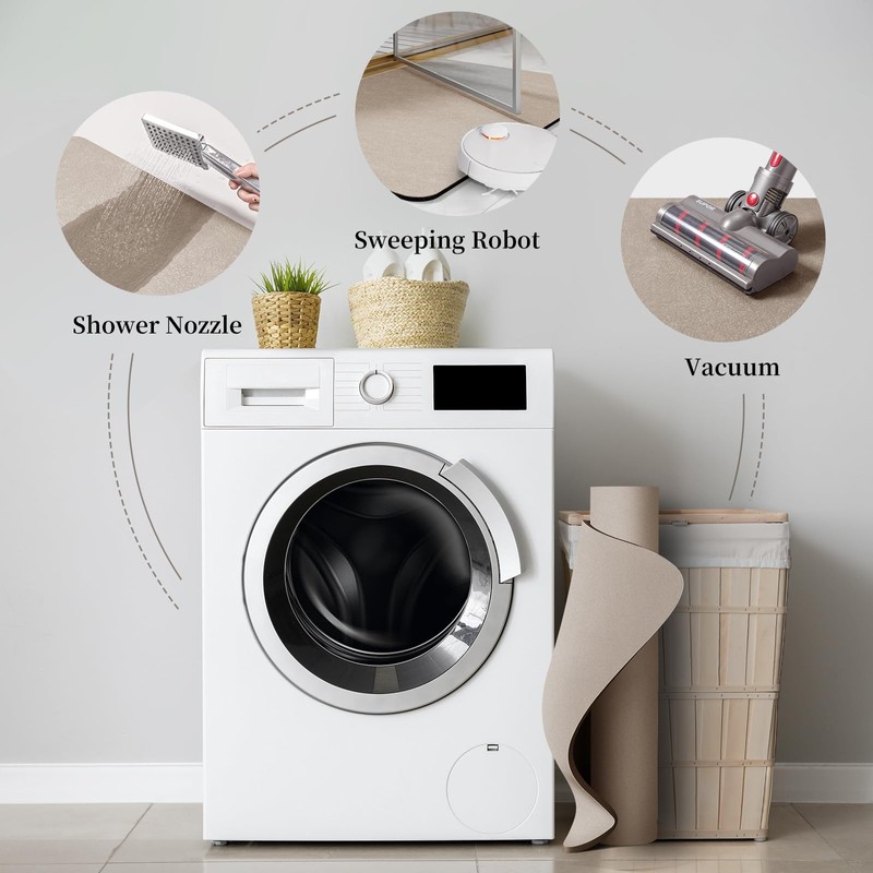 Taupe Long Bathroom Mat Rugs 59x17 Diatomaceous Earth Bath Mat