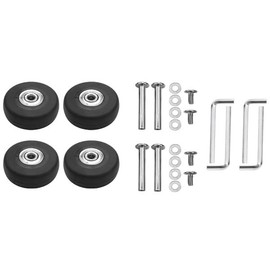Tiamu Luggage Replacement Wheels Rubber Suitcase Wheels with Axles, Wrench, Universal Luggage Replacement Wheel Wheels for Suitcases Trolley Skate (50 mm x 15 mm)