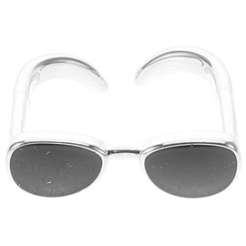 GALPADA Glasses Ring Black Sunglasses Finger Ring Creative Opening Rings Collection Ring Funny Glasses Design Chain Unique Rings Fashion Rings for Couples Ring Jewellery Alloy, Zinc alloy, No Gemstone