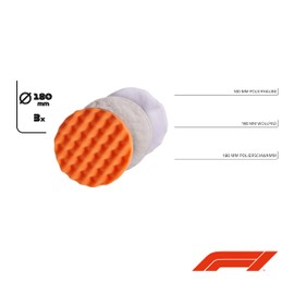 Formula 1 Polishing Machine Accessories for Formula 1 Polishing Machines Sponge Polishing Hoods Washable 180mm Diameter 3pcs