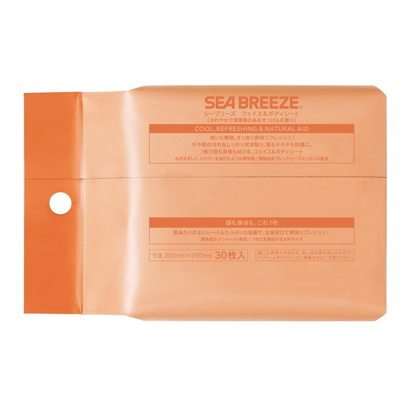 SEABREEZE Sea Breeze Face & Body Sheet, Soap, 30 Sheets