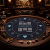 AQQA 47-Inch Round Poker Table Mat with Hand Rankings -