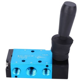 5-Way 2-Position Air Lever Operated Valve 1/4 PT Pneumatic Solenoid Valve Manual Control Push-Pull Aluminium Alloy 4H210-08