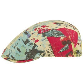 LIERYS Newspaper Flat Cap Peaked Cap Men's – Made in Italy with Peak, Lining Spring Summer, Colourful