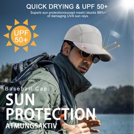 TAGVO Baseball Cap Men Women Pack of 2 UV Protection Casual Drying and Breathable Adjustable Baseball Cap, Lightweight Foldable Running Sports Cap for Outdoor Tennis, Golf, Fishing, Travel, Hiking