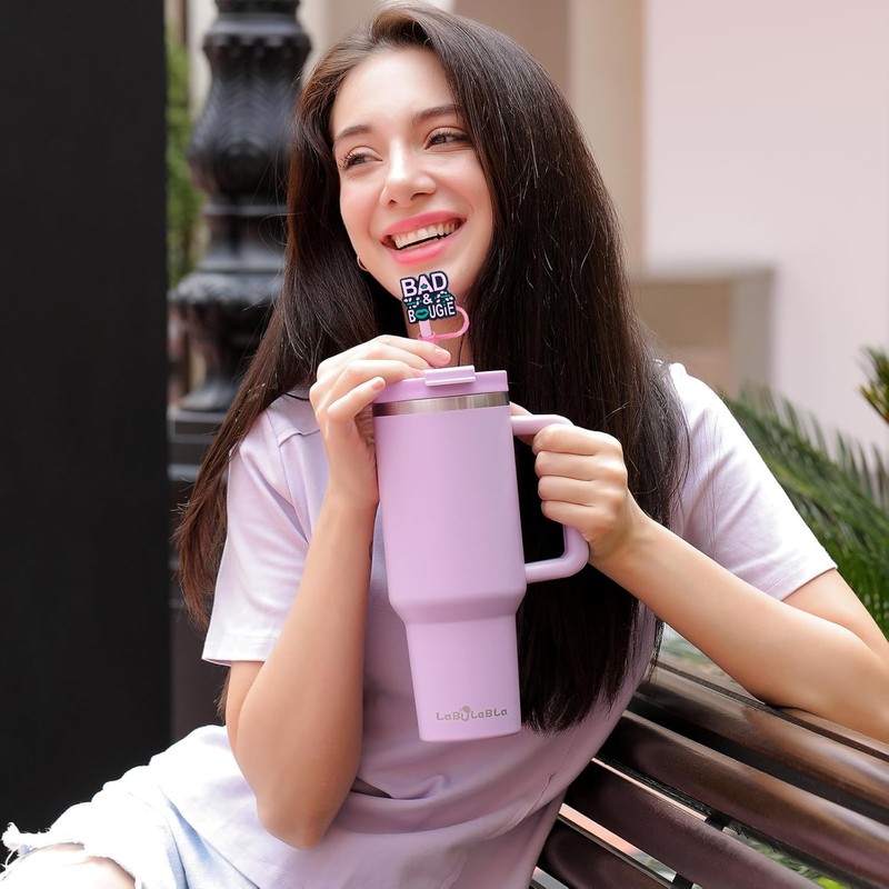 Straw Toppers for Stanley Cups,12pcs Black Girl Straws Cover Cap